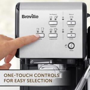 Alternative view of Breville One-Touch CoffeeHouse Coffee Machine | Espresso, Cappuccino & Latte Maker | 19 Bar Italian Pump | Automatic Milk Frother | ESE Pod Compatible | Black VCF107
